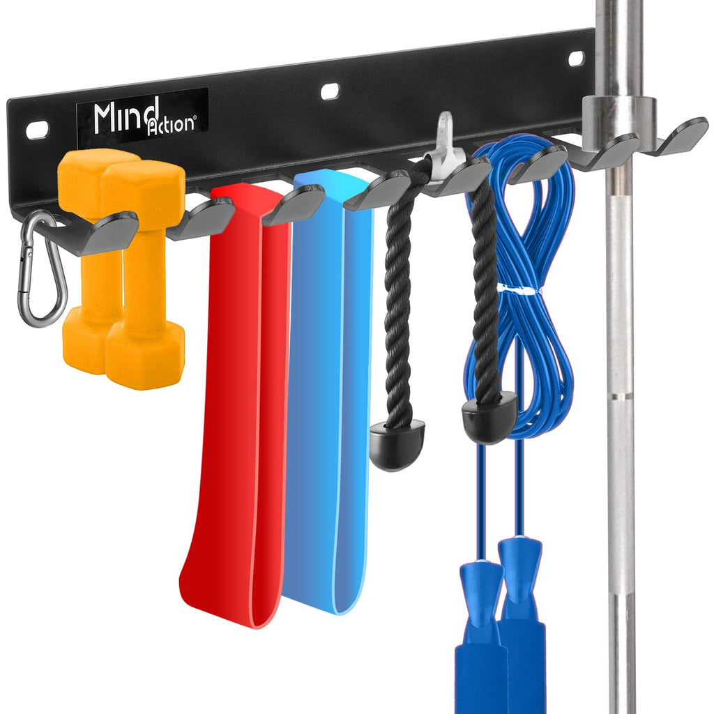 Gym Storage Organizer Wall Mount Barbell Holder Multi-Purpose Garage G ...